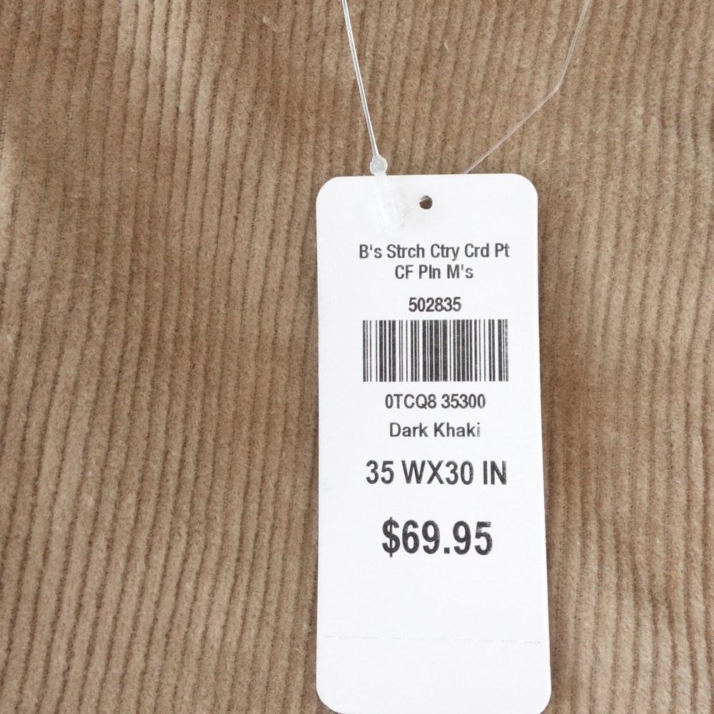 Lot of 2 LL Bean Stretch Country Corduroy Pants 35x30 Classic Fit Khaki Grey NWT - Picture 3 of 10